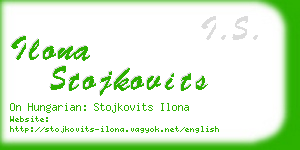 ilona stojkovits business card